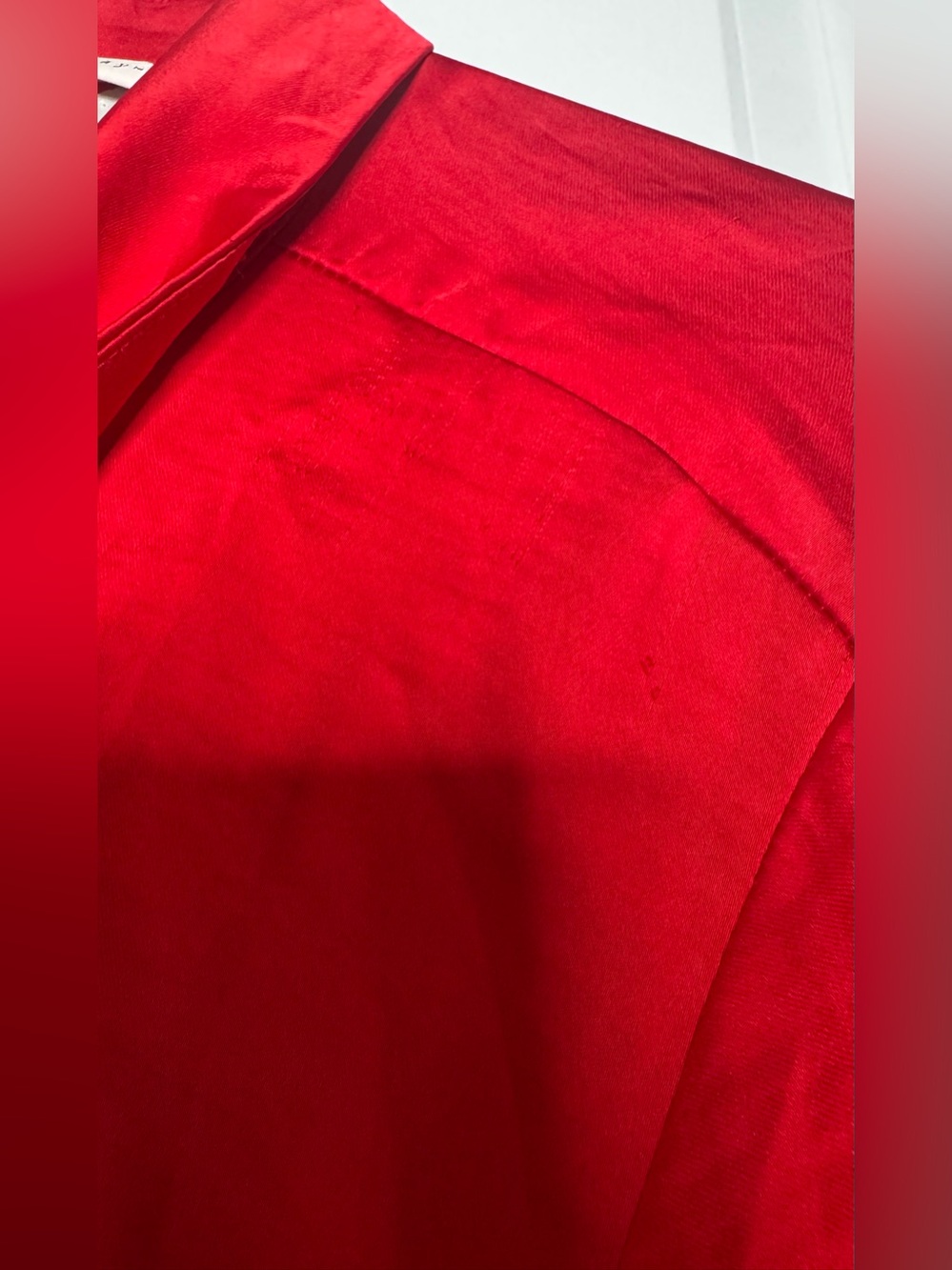 a new day Red Satin Tie-Front long sleeve blouse sz xxl event formal - Picture 5 of 6